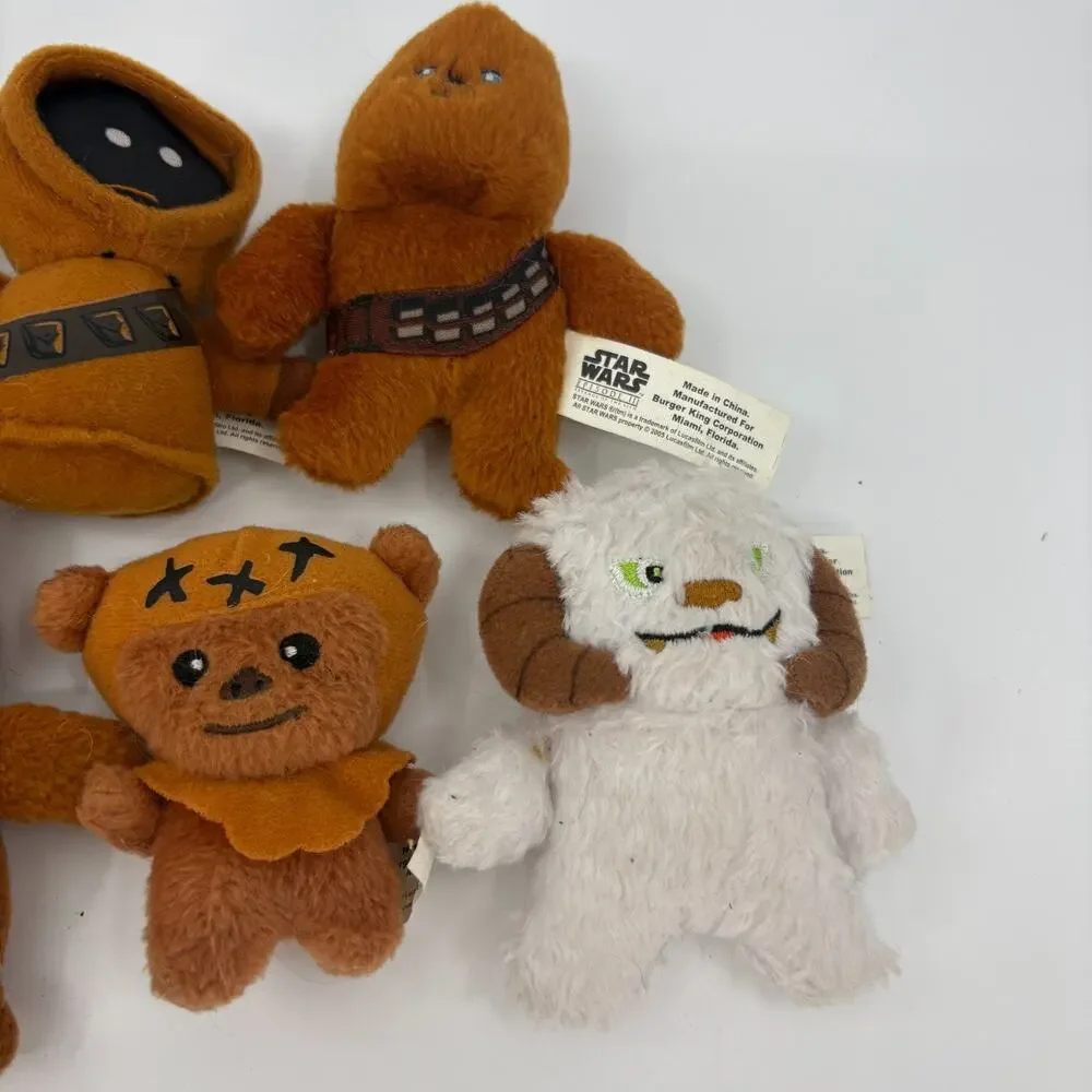 Star Wars Episode III Burger King Plush Toy Lot Of 7 2005 Characters